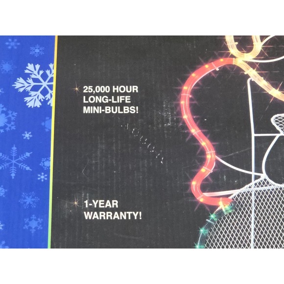 Star Glow Tubelight Decor Santa Display 29" Vtg Rare 2002 Pan Asian Creations - Picture 11 of 16